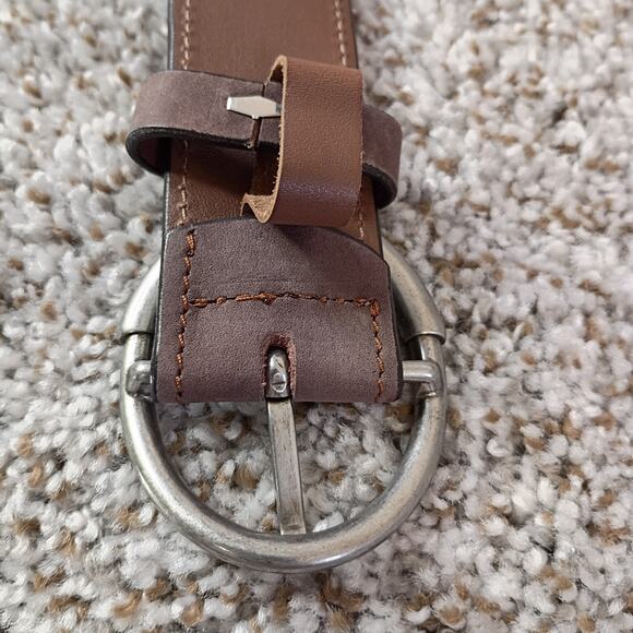 Allen Edmonds Men’s Brown Leather Belt Size 44 Made In USA 17527 - Picture 5 of 16